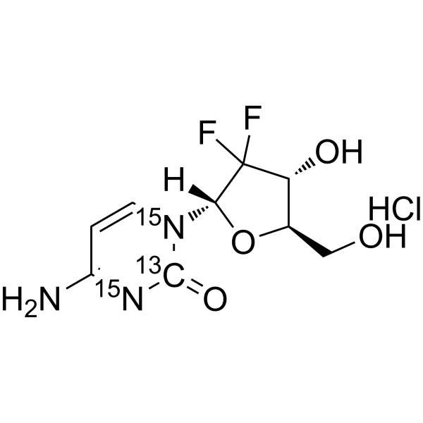 (2S)-Gemcitabine-13C,15N2 hydrochloride 1262897-74-4